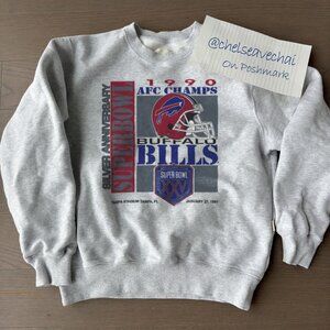 Vintage Super Bowl 1990 Buffalo Bills AFC Champs Sweatshirt, 90s Bills Shirt Tee